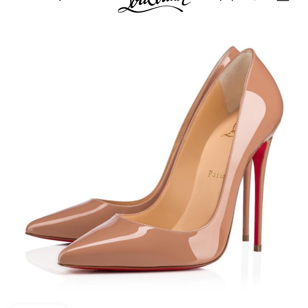 Christian Louboutin Nude Patent Leather Heels